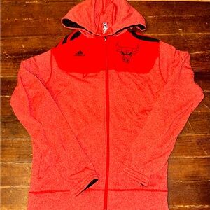 Men’s NBA Large Chicago Bulls Adidas Zipped Hoodie